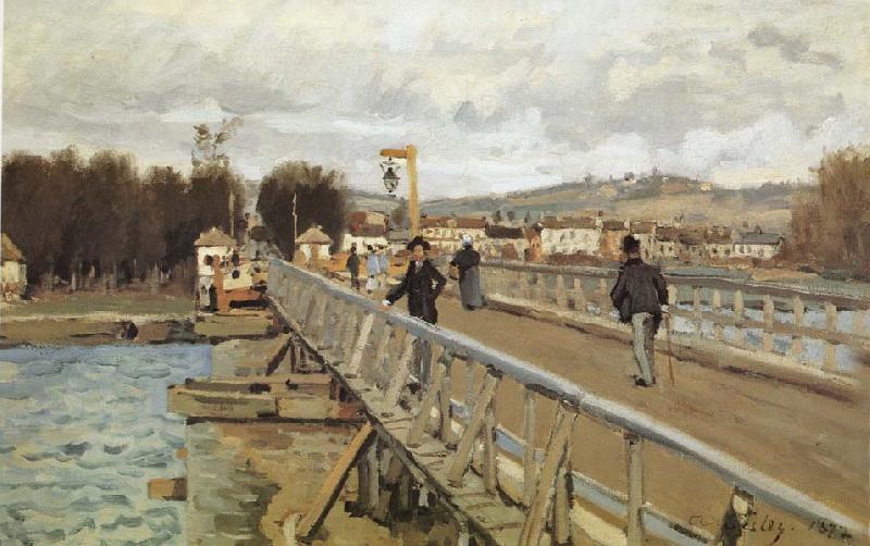 Alfred Sisley Footbridge at Argenteuil oil painting image